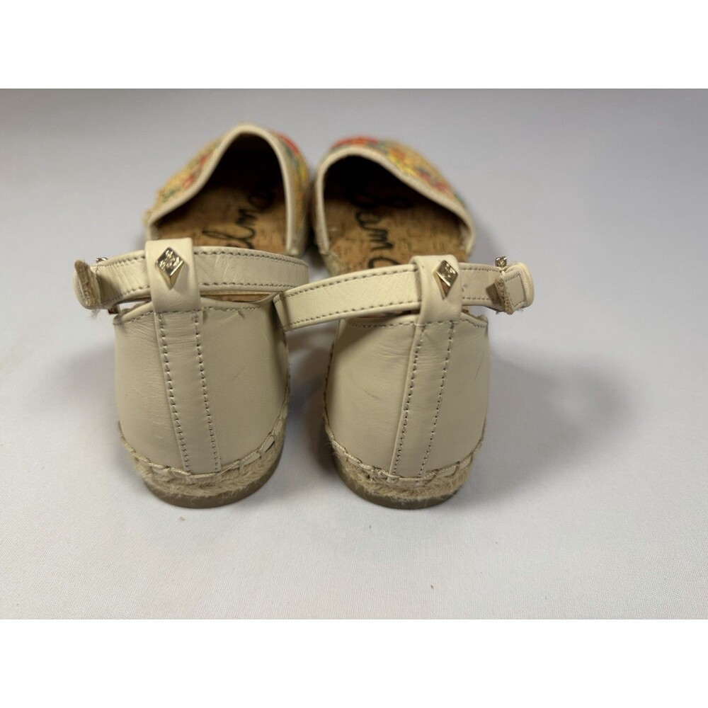 Sam Edelman Jamie 2 Espadrille Flats 8M Floral Embroidered Raffia - Picture 9 of 12